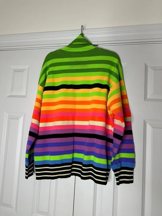 CHRISTOPHER JOHN ROGERS
Oversized Striped Turtleneck Sweater In Rainbow Multi - Picture 11 of 11